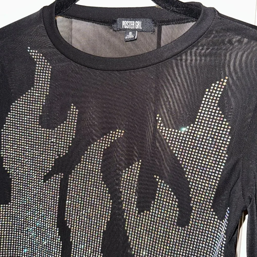 Mesh Rhinestone Top - Picture 4 of 7